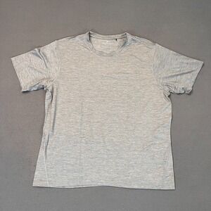 Greyson Shirt Tee‎ T-Shirt Guide Sport Mens Lg Logo Wolf Gray Nylon Spandex Golf
